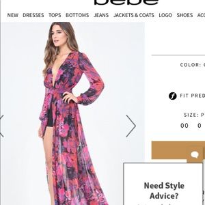 Bebe - Georgette Plunge Gown